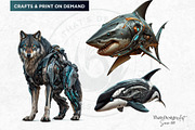 Cybernetic Animals Clipart Set, an Animal Illustration by ThatsDesignArt (Thumbnail 4 of 10)
