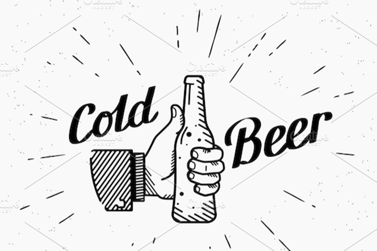 Thumbs up cold craft beer, a Food Illustration by Julia Tim (Photo 2 of 5)