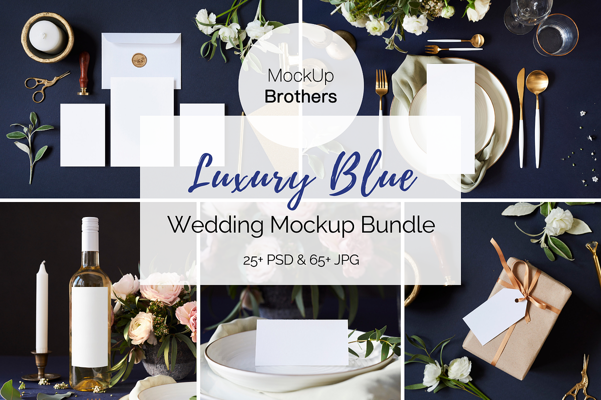 Wedding mockup bundle, stationery, a Print Template by MockUpBrothers (Photo 1 of 7)