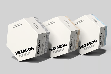 Hexagonal Gift Box Mockup, a Packaging Mockup by graphicsauce