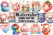Kawaii Knitting, an Illustration by Design Market (Thumbnail 1 of 4)