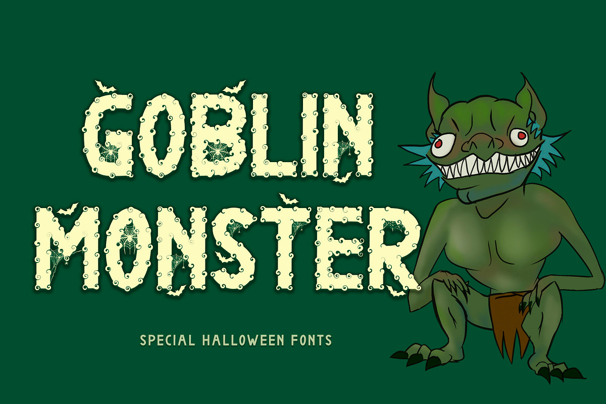 Goblin Monster, a Font by Yoga Letter (Photo 1 of 8)