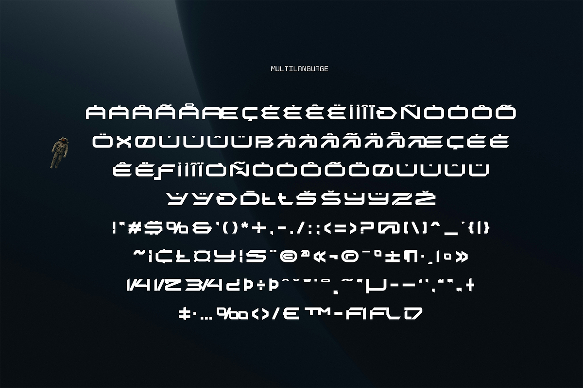 Gluf-Futuristic Font, a Sans Serif Font by Fortunes Co (Photo 4 of 8)