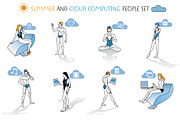 Summer and Cloud Computing People, a Graphic by ÁRTICA (Thumbnail 1 of 2)
