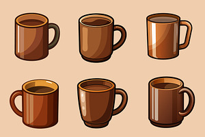 Coffee Cup Vector Set