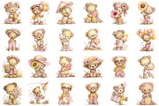 Whimsical Summer Teddy Bear Clipart, an Illustration by designcity5 (Thumbnail 2 of 5)
