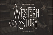 WESTERN STORY - Vintage Slab Serif, a Slab Serif Font by Havinkpen (Thumbnail 1 of 7)