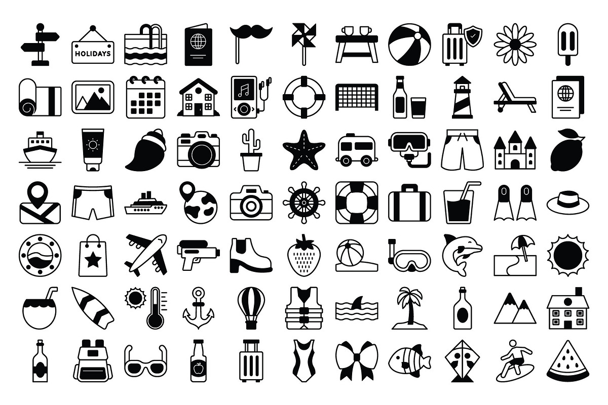 Summer And Holidays Icon Pack, an Icon by Vector Portal (Photo 3 of 5)