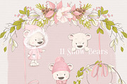 Christmas Woodland Animal Clipart, an Illustration by Pretty Little Lines (Thumbnail 6 of 12)