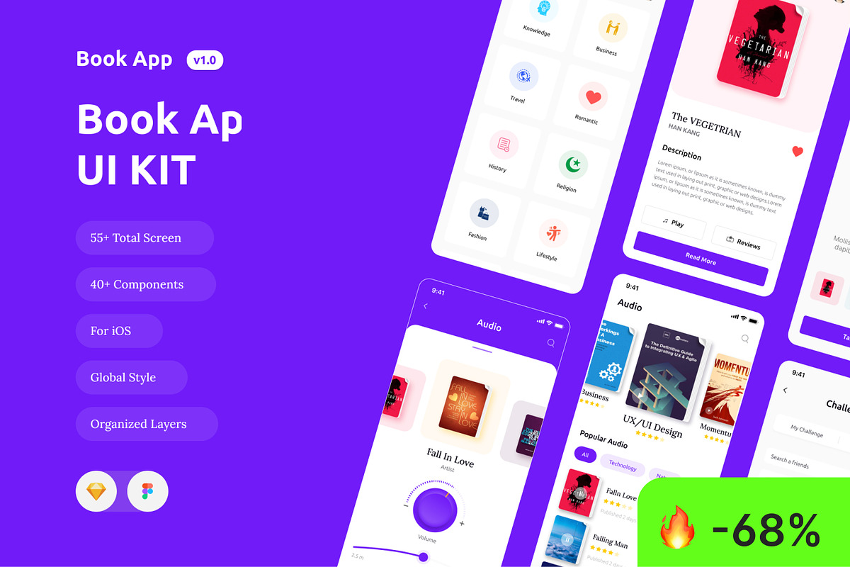 Book App | iOS App UI Help Kit, an App Template by CreativeUI (Photo 1 of 8)