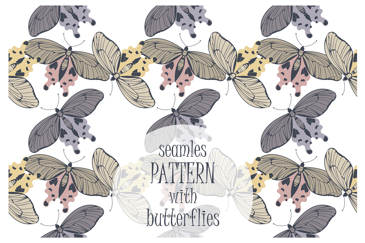 5 Seamless patterns with butterflies, a Pattern Graphic by Daria Maier (Photo 7 of 7)