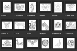 150 Animals For Adult Coloring Book