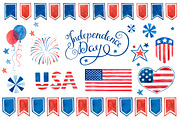 USA Independence day watercolor set, a Decorative Illustration by AlexGreenArt (Thumbnail 2 of 4)