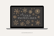 Christmas Gold Snowflake Clipart, a Seasonal Illustration by Lucie Sindelkova (Thumbnail 6 of 6)