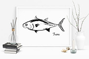 30 sketches with fishes and sea food, a Food Illustration by Anna Violet (Thumbnail 5 of 6)