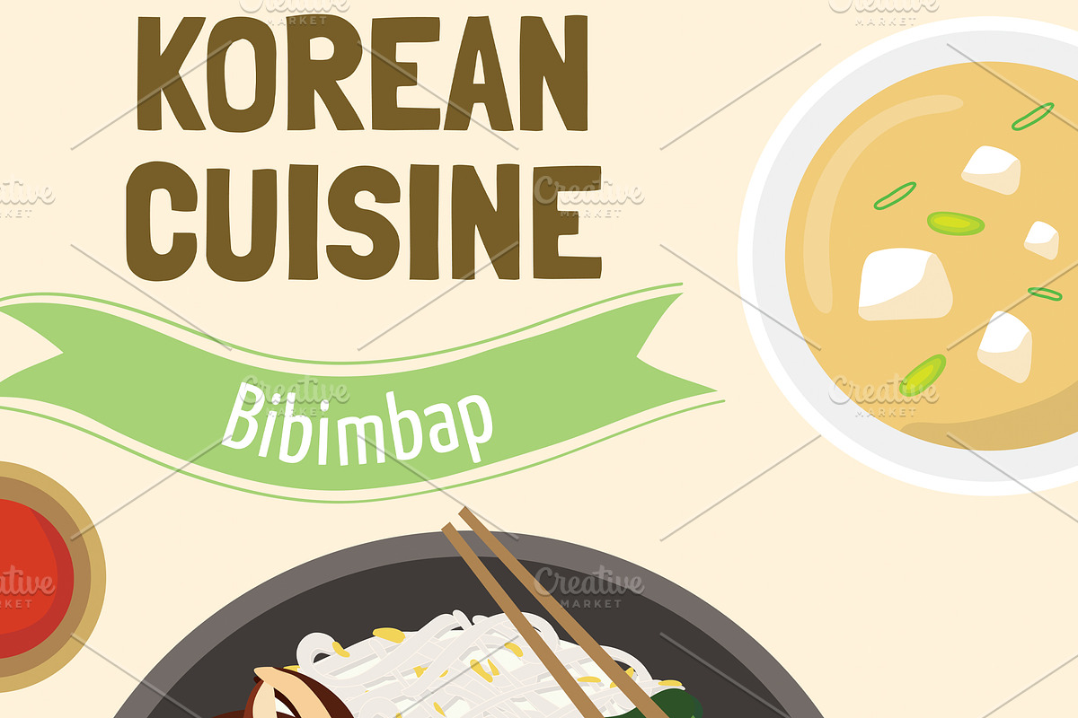 Korean Food, Bibimbap Illustration, a Food Illustration by GennyOnThePaper (Photo 3 of 3)