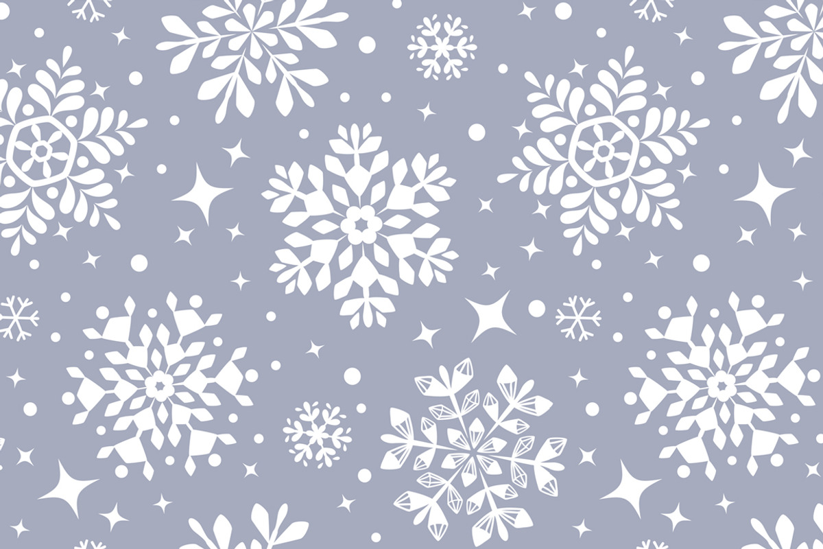 Seamless pattern with snowflakes, a Pattern Graphic by JulianArt (Photo 2 of 7)