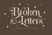Broken Letters Modern Serif, a Serif Font by Anxiety Studio (Thumbnail 1 of 12)