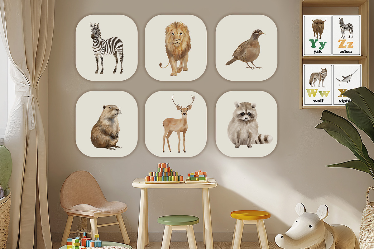 Animal Alphabet Flashcards, an Education Illustration by Sunshine Art (Photo 4 of 11)