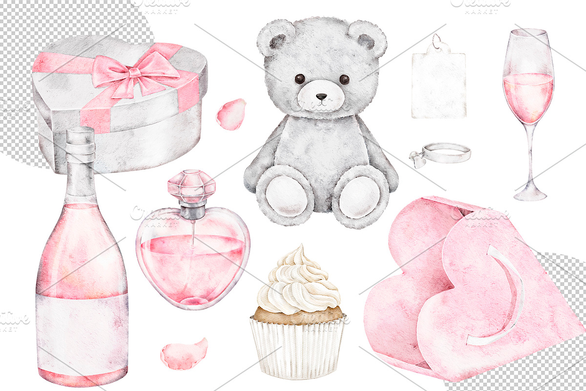 Saint Valentine's Day clipart, a Seasonal Illustration by Eves_Aquadreams (Photo 3 of 15)