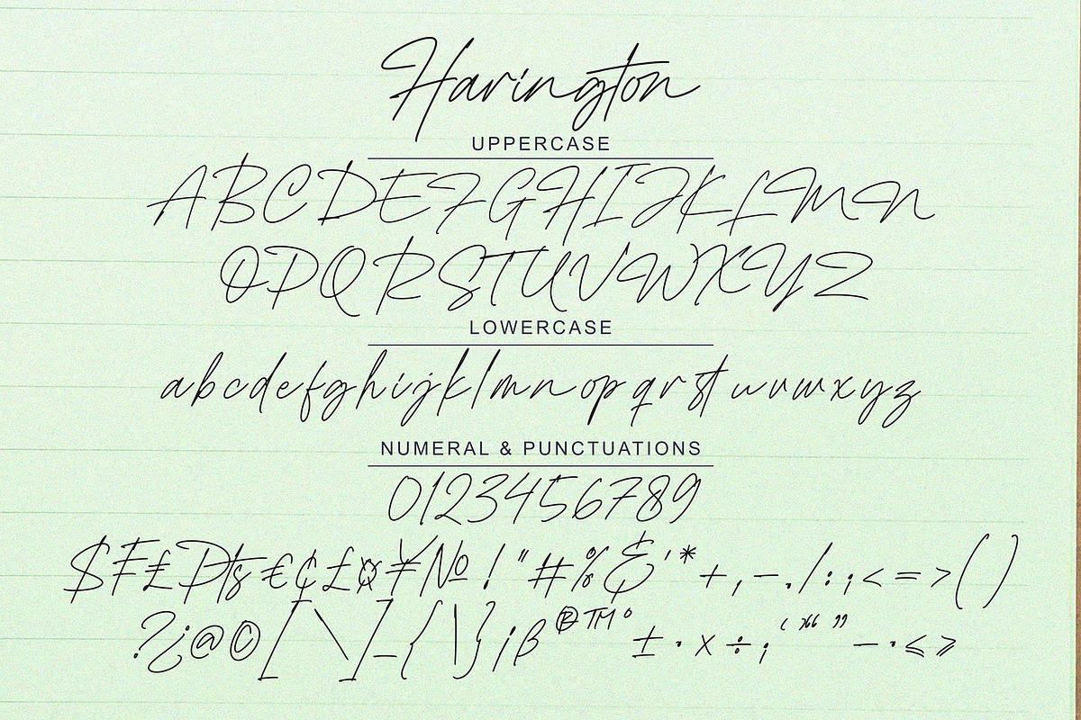 Harington Signature, a Script Font by Omotu Studio (Photo 10 of 12)