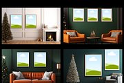 Square Christmas Wall Art Mockup, a Merchandise Mockup by LA Design (Thumbnail 4 of 10)