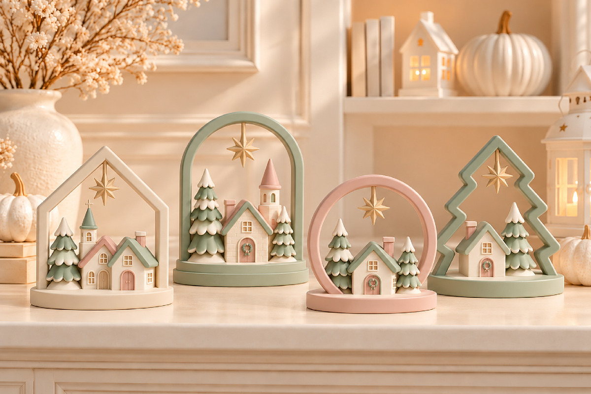 Christmas Village Scene STL, a Scene 3D Model by Layerology (Photo 1 of 4)