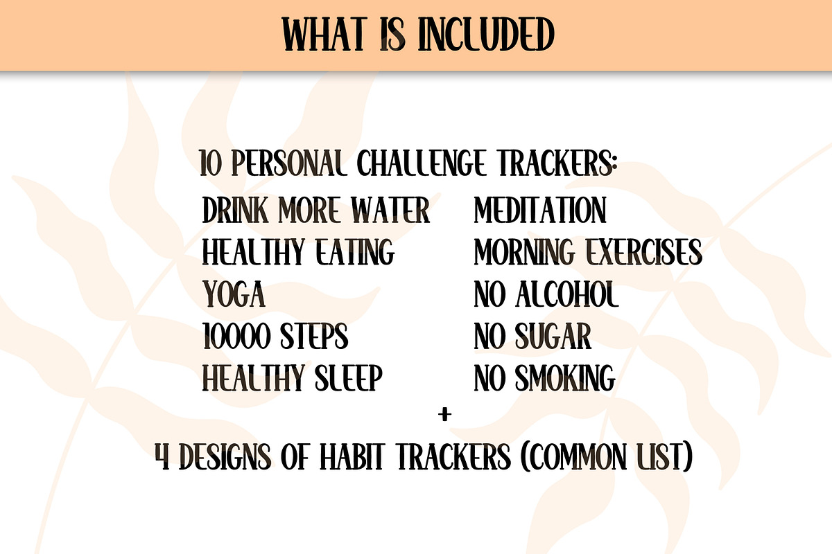 Habits Trackers Templates A4 PDF, a Stationery Template by AnnaViolet_store (Photo 2 of 9)