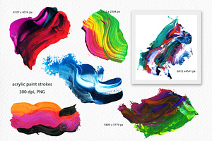 Acrylic Brush Strokes Textures