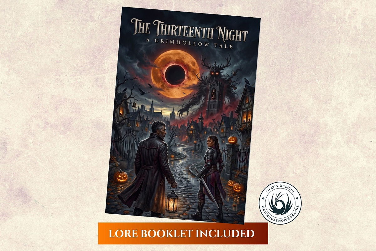 The Thirteenth Night Grimhollow Tale, a Seasonal Illustration by ThatsDesignArt (Photo 2 of 17)