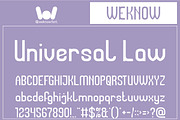 Universal Law font, a Sans Serif Font by weknow (Thumbnail 1 of 8)