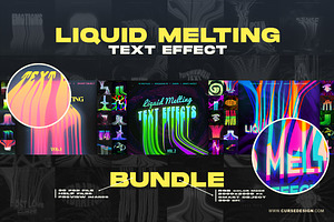 Liquid Melting Text Effects Bundle