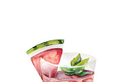 Watercolor Cocktail Drawing, a Food Illustration by MumAndMe (Thumbnail 2 of 2)