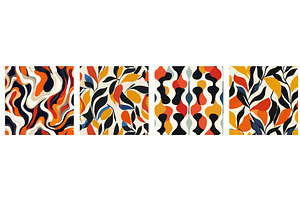 art pattern. black yellow blue red, an Object Illustration by Stock-Smart-Start