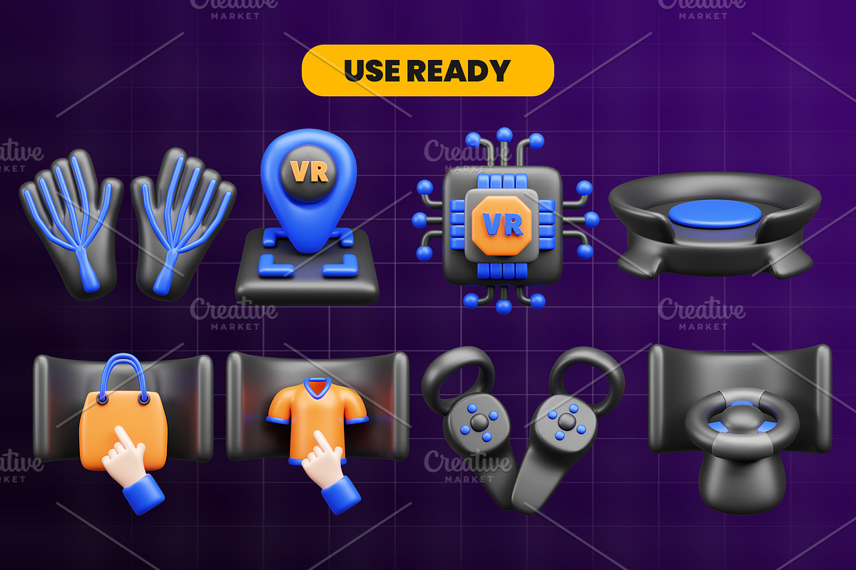 VR 3d Icon Pack, an Object 3D Model by Ui Stock (Photo 4 of 6)