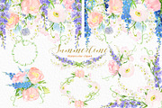 Summertime watercolor flowers, a Texture Illustration by LABFcreations (Thumbnail 3 of 9)