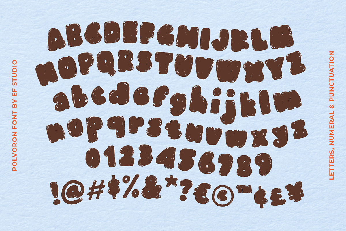 Polvorón - Crumbly Bold Display Font, a Handwritten Font by Ef Studio (Photo 10 of 11)