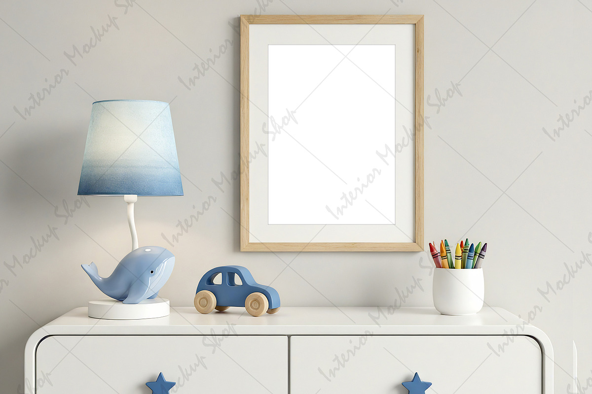 Kids room frame mockup PSD JPG PNG, a Mockup by Mockup Shop (Photo 2 of 2)