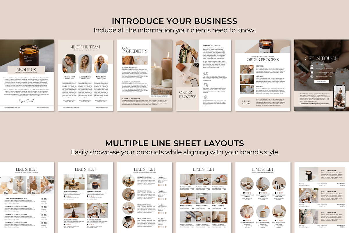Product Catalog, Line Sheet Template, a Brochure Template by ShopRShop (Photo 8 of 10)