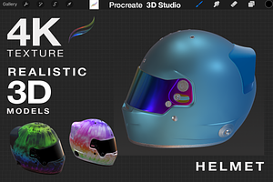 Procreate 3d Model - Bell Helmets