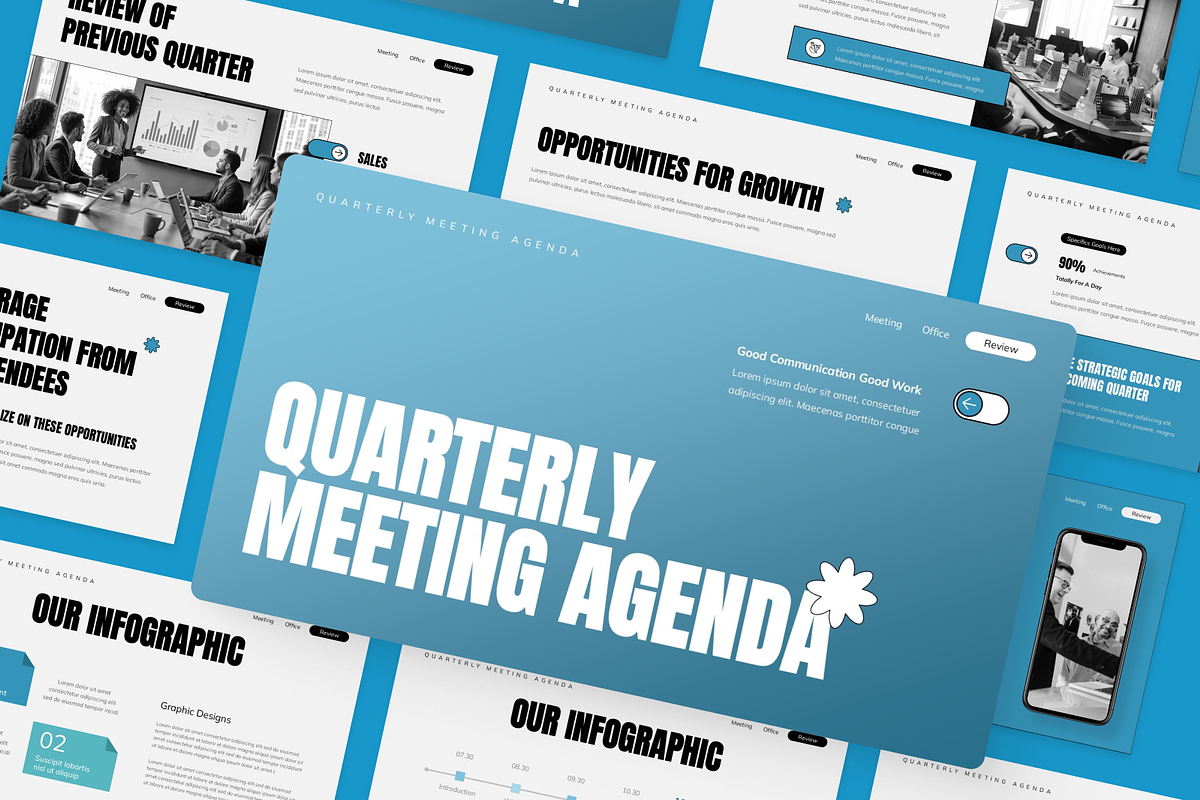 Quarterly Meeting Agenda, a Presentation Template by SquidPixey (Photo 2 of 6)