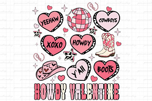 Howdy Valentine Svg