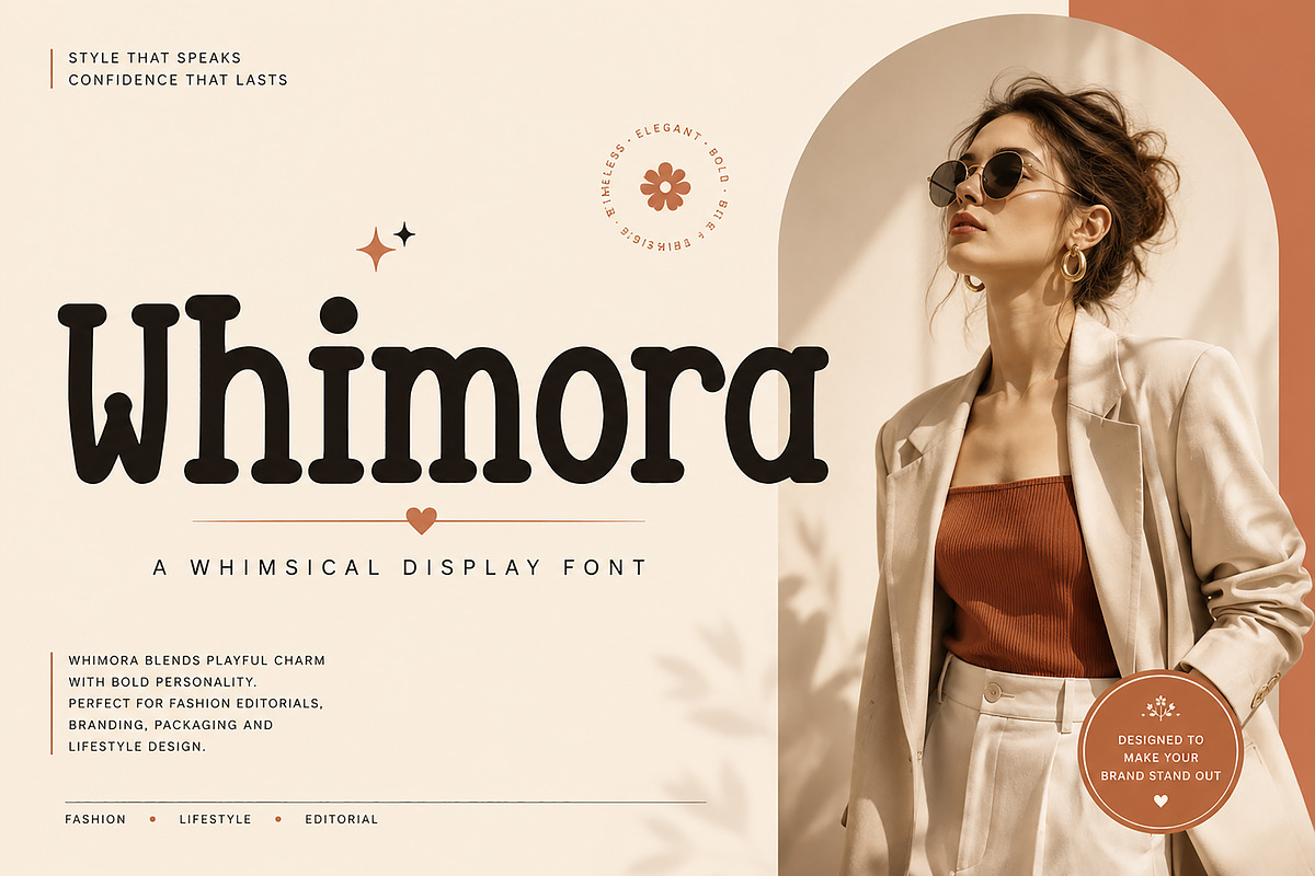 Whimora – Playful Display Font, a Script Font by Wow Magic (Photo 4 of 5)