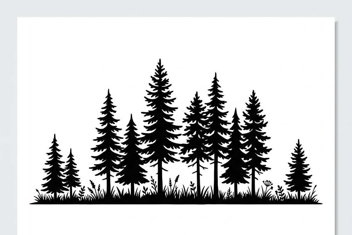 Majestic Pine Trees SVG, a Finance Illustration by Amazin_art (Photo 12 of 32)