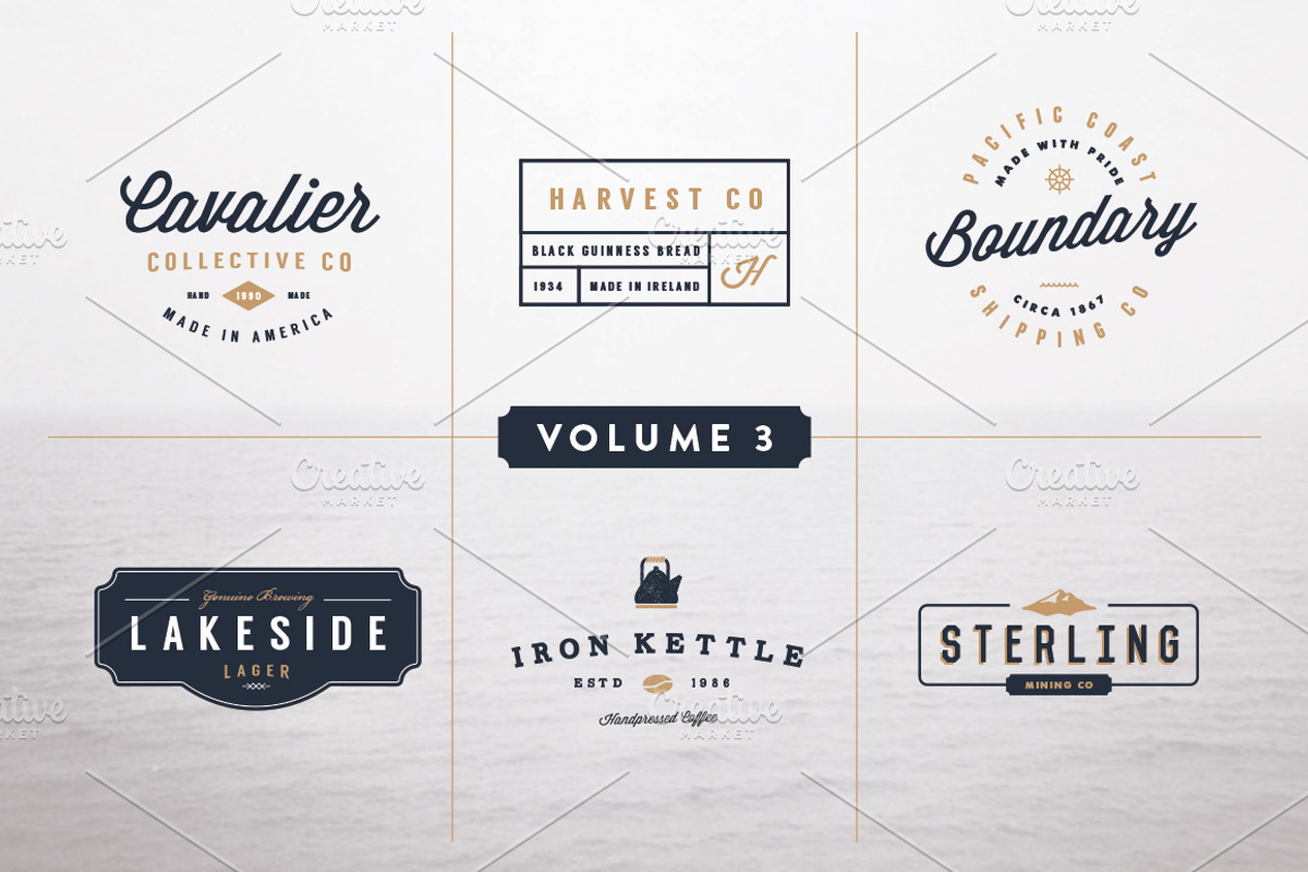 Vintage Logo Kit:  Volume Three, a Branding & Logo Template by Hustle Supply Co. (Photo 2 of 4)