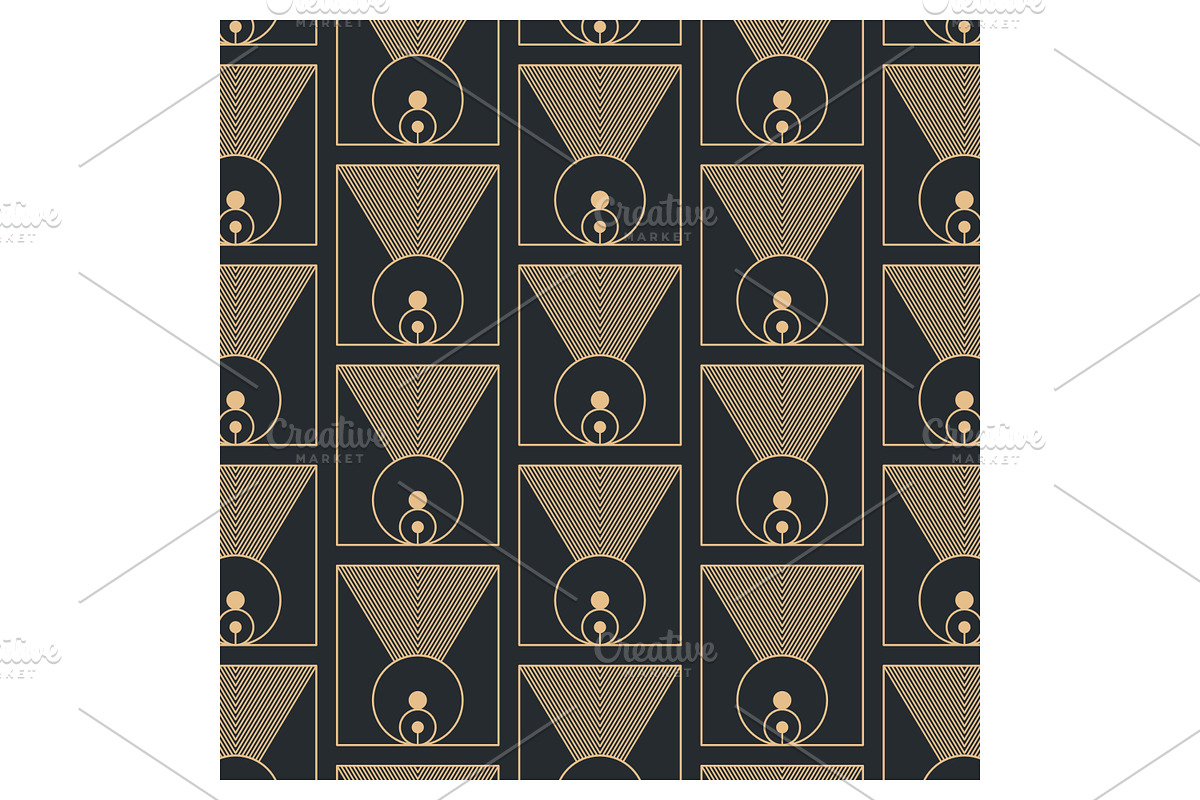 Art Deco-Inspired Geometric Pattern, a Pattern Graphic by Creative Backgrounds (Photo 3 of 3)