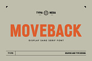 Moveback - Display Sans Serif Font, a Sans Serif Font by Typia Nesia (Thumbnail 1 of 15)