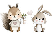 Woodland Valentines Animals, an Illustration by Designworld (Thumbnail 3 of 6)