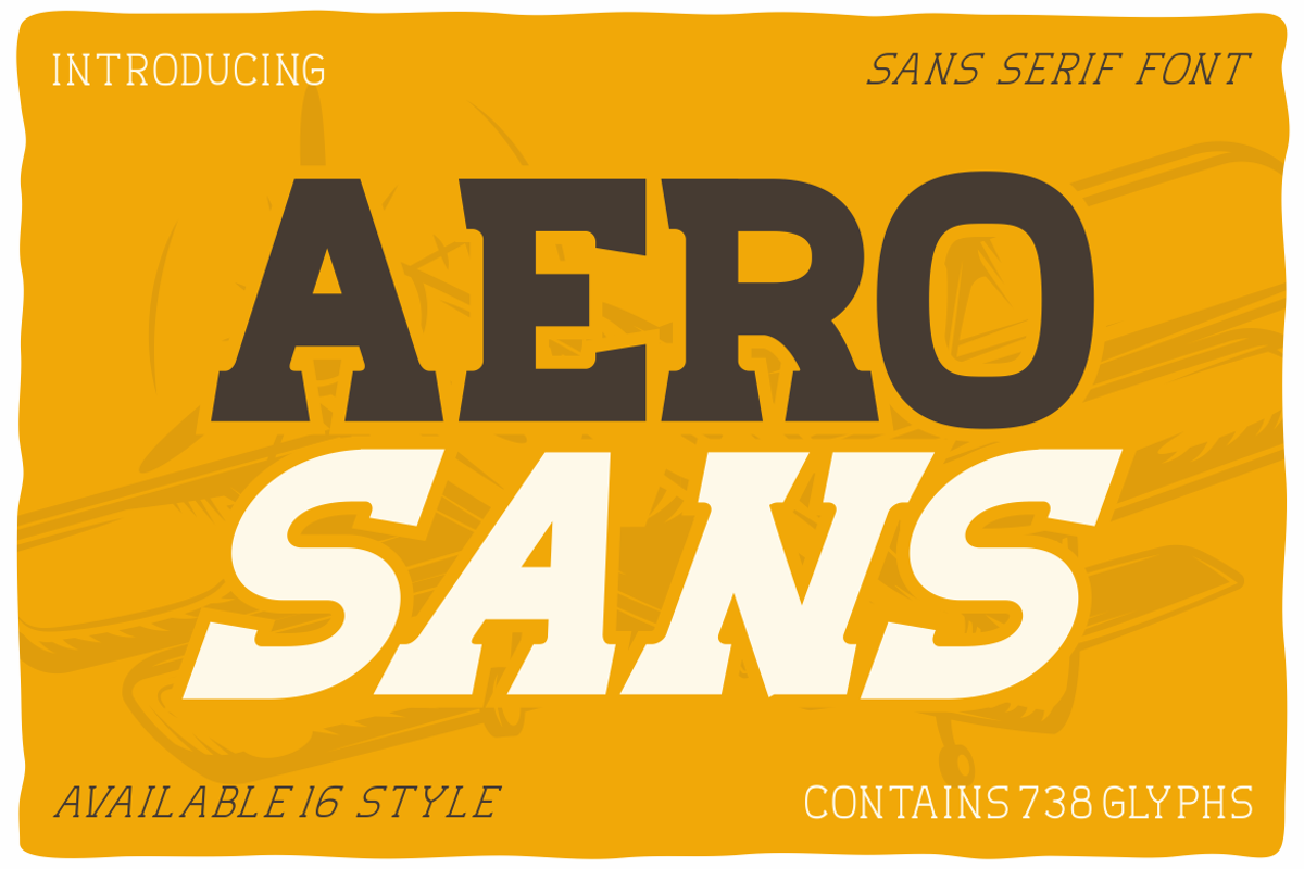 Aero Sans - Sans Serif Font, a Font by PutraCetol Studio (Photo 1 of 2)
