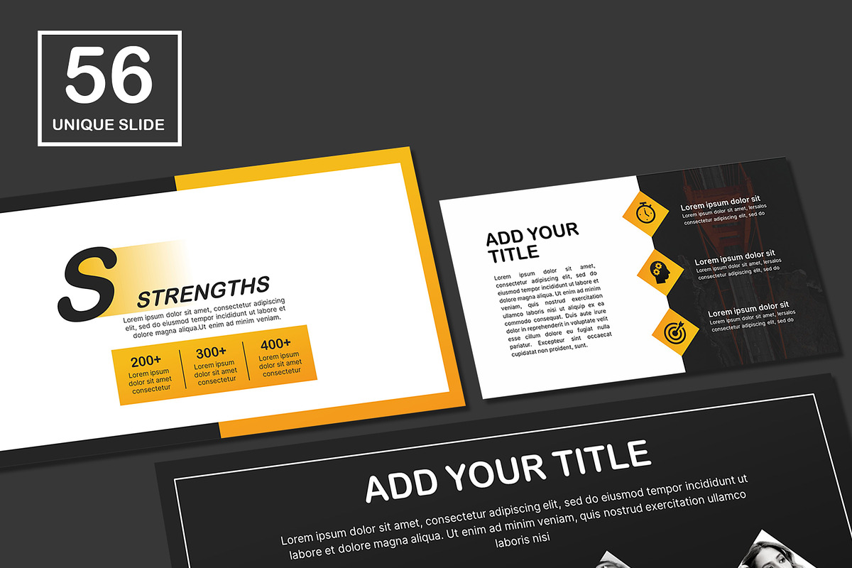 Yellow Clean Powerpoint Template, a Presentation Template by SKY CREATION